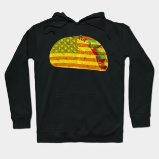 Patriotic Taco Lover USA American Flag Funny 4th of July Hoodie